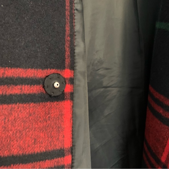 Gap red plaid lined driving coat - Picture 7 of 16